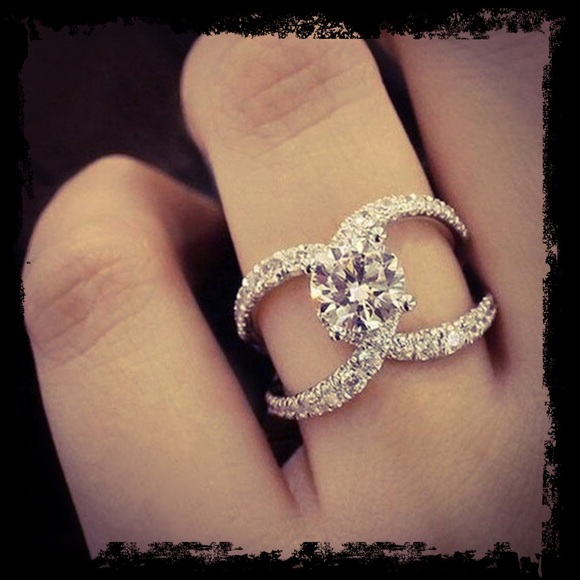 VBG Jewelry - Natural 3.97CT White Sapphire Infinity S925 Ring